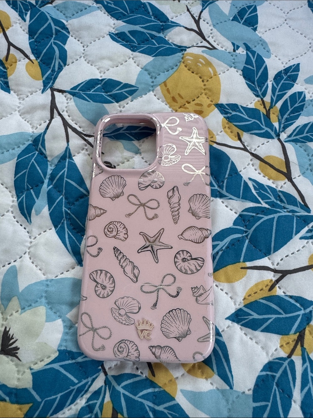 Velvet Caviar Pink Seashell & Starfish Pattern Phone Case